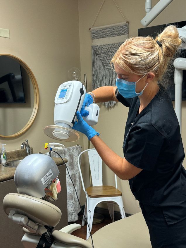 student training to take dental x-rays student training to take dental x-rays
